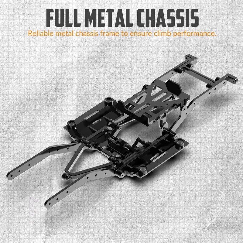 RACENT 1:24 4WD Off-Road RC Car with Metal Body and