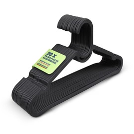 Pro Home Clothes Hangers Pack of 20 – Space-saving Hanger (Thickness: 4 mm) – Durable Trouser Hanger – Made in the EU – Robust Plastic Hanger