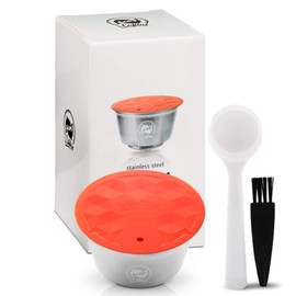 i Cafilas Capsule Dolce Gusto Reusable Compatible with Nescafe Dolce Gusto Machines with 1 Coffee Spoon and 1 Brown Cleaning Brush (Latte Capsule)