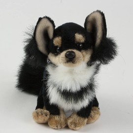Teddys Rothenburg Chihuahua Cuddly Toy 15 cm Sitting Black Dog