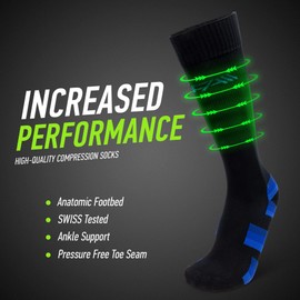 CFA V1+V2 Quality Compression Socks for Men and Women - Ideal for Running, Gym, Cycling, Muscle Recovery or Workouts - Sustainable Danish Design
