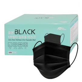CellOn Domestic MB Filter Black Dental Mask 50 sheets large / 셀온  국산 MB필터 블랙 덴탈마스크 50매 대형