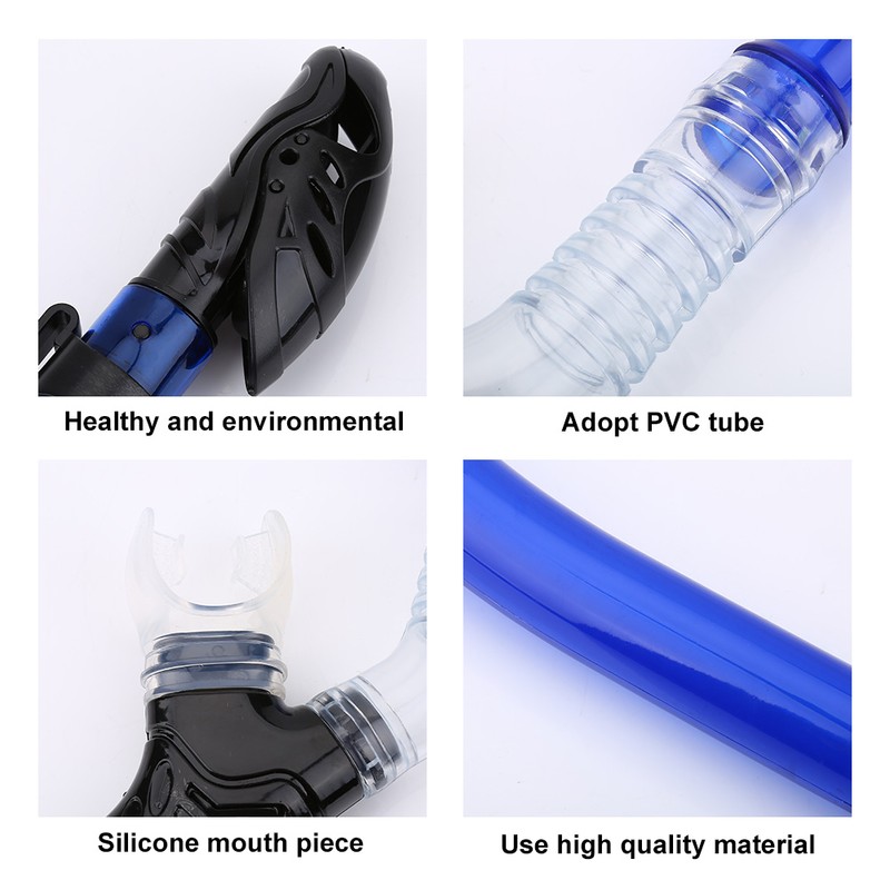 Full Dry Breathing Tube with Comfortable Silicone Mouthpiece and Single