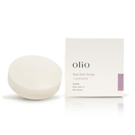olio Sea Salt Soap - LAVENDER - Additive-Free Salt Soap, Lavender Scent, 2.8 oz (80 g), Comes with Frothing Net, Suitable for Babies, Sensitive Skin, Dry Skin, Soft Foam, Made in Japan