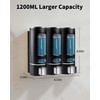 3pcs Soap Dispenser Wall Mounted 1200ML,Liquid Shower Gel Shampoo Bottle