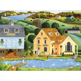 MasterPieces 300 Piece EZ Grip Jigsaw Puzzle - The White Duck Inn - 18"x24"