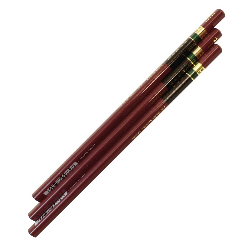Uni Penmanship Writing Wooden Pencil - Triangular Body - 6B