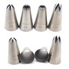 #1M #2D #4B #6B Large Piping Nozzles, 4 pcs Stainless
