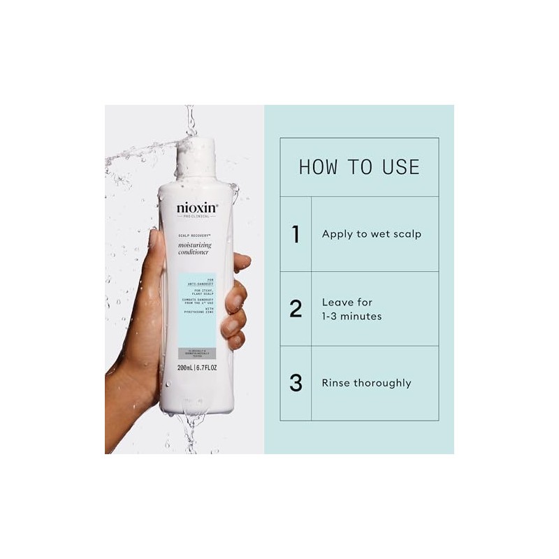 Nioxin Scalp Recovery Acondicionador hidratante anticaspa para picazón, 6.76 oz.