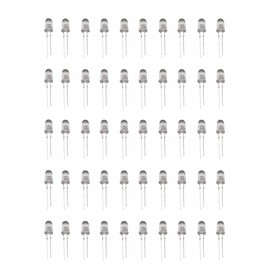 Vrabocry 100pcs (5 Colors x 20pcs) 5mm LED Diode Lights Assortment (Clear Transparent Lens) Emitting Lighting Bulb Lamp Assorted Kit Variety Color White Red Yellow Green Blue