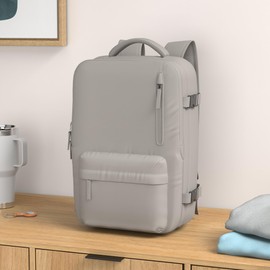 VGCUB Large Travel Backpack Bag for Women Men,Carry on Backpack,17 Inch Laptop Business Work Waterproof Backpack with Laptop Compartment,Person Item Flight Approved,Mochila de Viaje,Brown