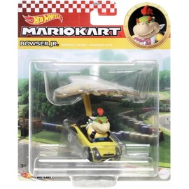Hot Wheels Mario Kart Browser Jr Sports Coupe com Bowser Kite Vehículo de Juguete para niños de 3 años en adelante a Escala 1:64 con un Accesorio de Planeador