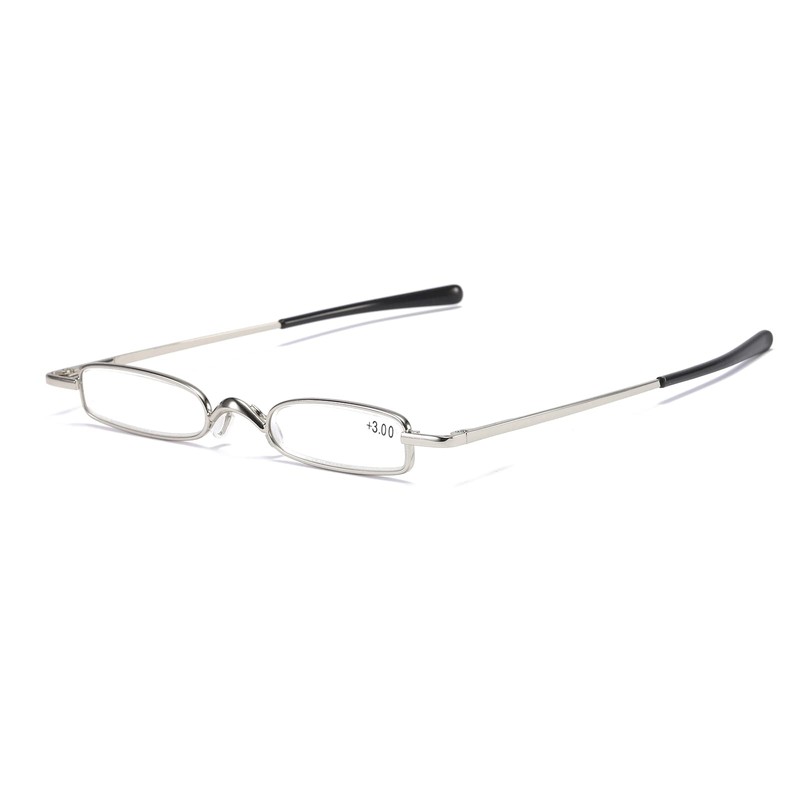 [REAVEE] 老眼鏡 ミニサイズフレーム メタル コンパクト ポケットに収納 軽量 男女兼用 おしゃれ ケース付き