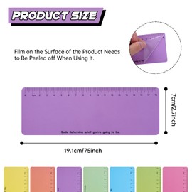 Purple Dyslexia Tools for Kids, 10-Piece Guided Reading Strips, Colored Overlay Highlighters, Reading Tracking Rulers for Visual Stress, ADHD, Irlens Syndrome