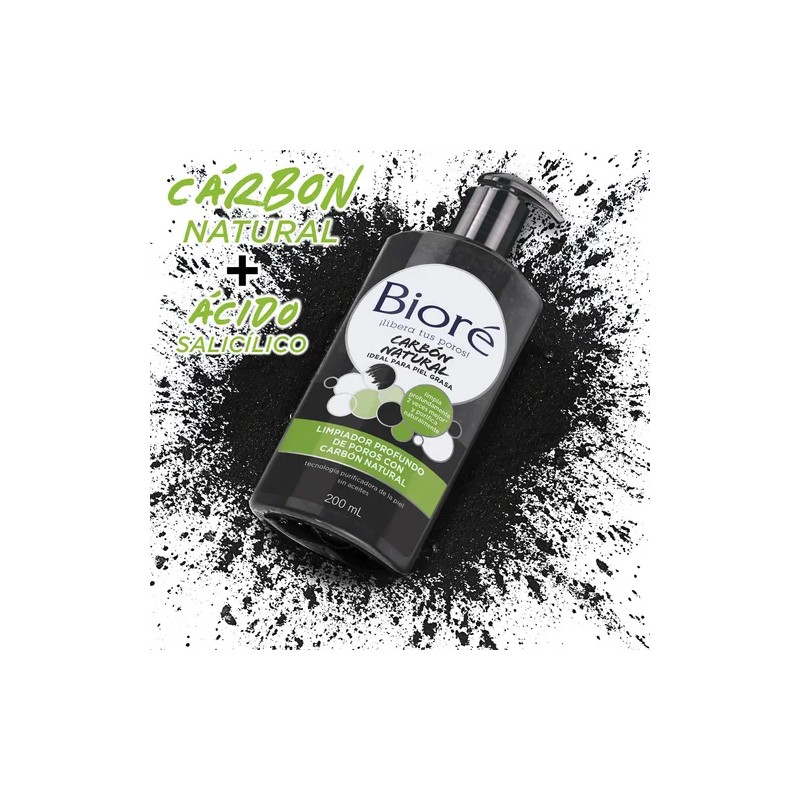 Limpiador Facial Bioré Carbón Natural – Control de Grasa y