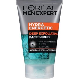 L'Oreal Paris Men Expert Face Scrub, Hydra Energetic Deep Exfoliating Face Wash for Men 100 ml | L'Oreal Paris