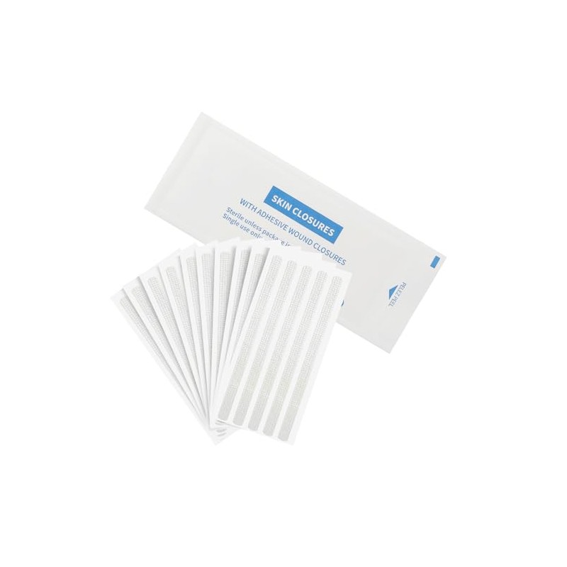 Wound Closure Strips, Pack of 50, Staple Plaster Strips, Skin