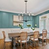 CWarmozy Farmhouse Chandelier 8 Lights Black Modern Chandelier Light Fixture