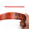 30mm 24 TPI Bi-Metal Hand Hacksaw Blade, Orange, Set of