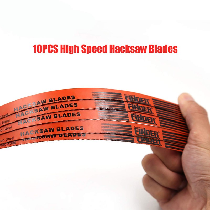 30mm 24 TPI Bi-Metal Hand Hacksaw Blade, Orange, Set of