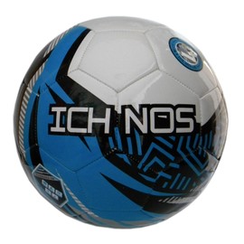 ICHNOS Snazzer Junior size football ball (White, Blue, Black, Silver, 4 (AGE 9-14))