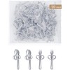 ASIWUJING Curtain Hooks Metal Curtain Header Tape Drapery Hooks for