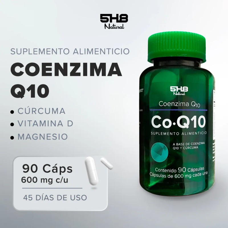 5h8 Co Q10, 90 Cápsulas 50 Mgs Contiene Raíz De
