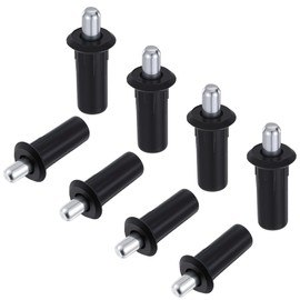 8pcs Cabinet Door Repair Pins Blinds Spring Loaded Repair Pins Furniture Fittings Door Spring Pin Damper Replacement, 23.5 x 6.8mm, Black