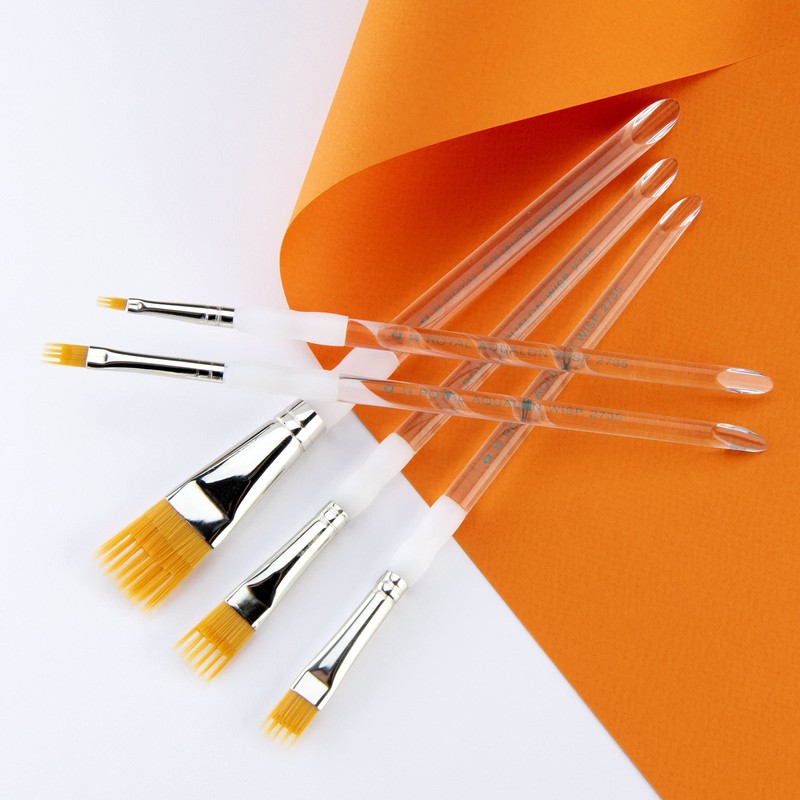 Royal and Langnickel Aqualon Wisp Flat Brush Set (Pack of