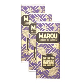 Marou Origin Dak Lak 70% Cacao Dark Chocolate 3-Pack | Vietnam Single Origin, Dairy Free, Gluten Free, Soy Free | 3 x 24g Mini Bar