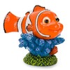 Penn-Plax Finding Nemo on Coral Ornament - Mini Aquarium Decor