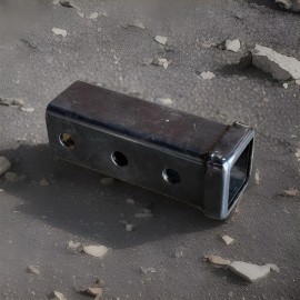 Unbranded Hitch Adapter 2" X 7-1/2” Weld-on Bar Trailer Receiver Tube Raw Steel 3 Pin Hole