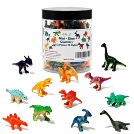 Mini Dinosaur Toys for Kids, 72 PCS Educational Dinosaur Figures Set for Counting, Sorting, STEM Activities, Easter Eggs Filler with Storage Box