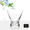 WOTOR Stemless Martini Glasses Set of 12, 8oz Cocktail Glass