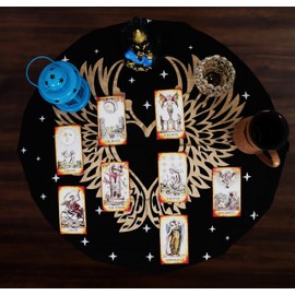 Shropshire Crystals Altar Cloth for Spiritual Healing and Ceremonies. (Heart & Wings)