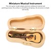 Mini Guitar Model Keychain Function Smoothing Wood Rich Details Miniature