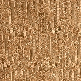 Ambiente Serviettes Dinner/Party Approximately 40 x 40 Bronze Elegance Wedding/Baptism Embossed