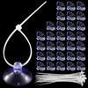 RAHHLIZS 30 Pcs Aquarium Suction Cups with 30 Pcs Adjustable