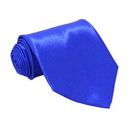 Soophen NEW Mens Necktie SOLID Satin Neck Tie Royal Blue