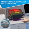 SUPEASY Fan Shaped Desk File Organizer, 6 Compartments for Filing