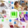 DOETYD 4pcs Pencil Sharpener 4 Color Dual Holes Manual Sharpener