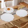 HOMBYS Quilted Placemats Set of 6 Washable Round Placemats for