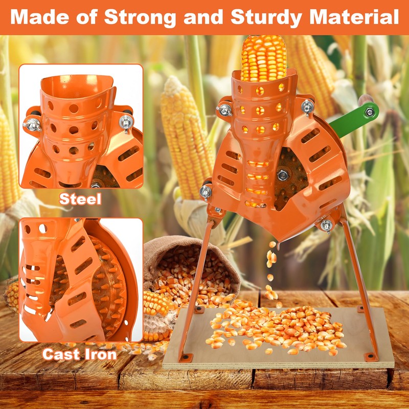 Corn Sheller and Stripper Machine - Hand Crank & Electric