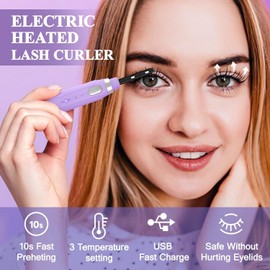 Le’phoqua Heated Eyelash Curlers, USB Rechargeable Eye Lash Curler