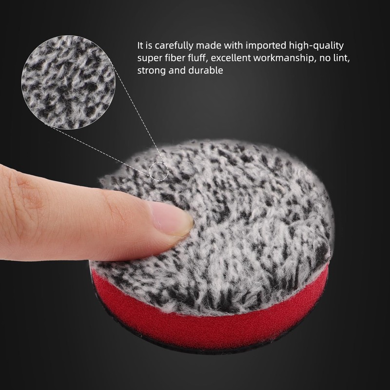 SPTA 2" Microfiber Cutting Pads 10 Pack, Heavy Cutting and