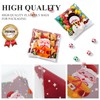 Artby7 100Pcs Christmas Cellophane Treat Bags, 4x4 inches Xmas Cello