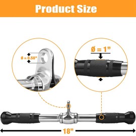 WNOEY Cable Machine Attachment, LAT Pulldown Attachments, Home Gym Accessories, Triceps Pull Down Attachment (Double D Handle + Vshaped Bar + Straight Bar)