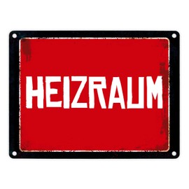 Distressed Boiler Room Warning Sign