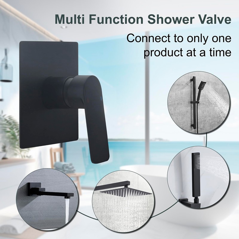 DEOLER Bathroom Shower Handle Valve Wall Mounted Shower Mixer Valves