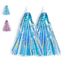 obqo 2 pcs Childrens Bike Streamers Bicycle Handlebar Streamers Bike Grips Tassels Ribbons Kids bike Accessories (Blue)